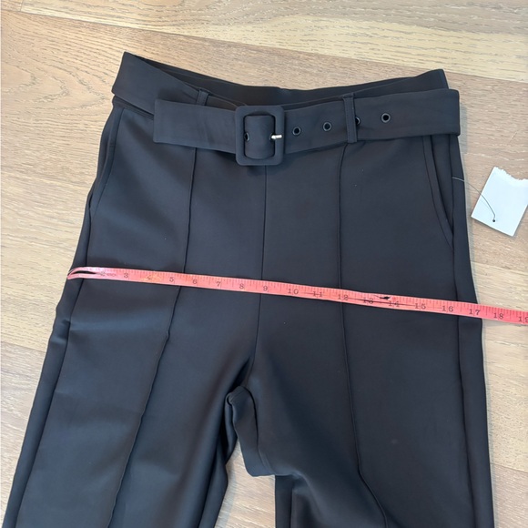 Goldie Byrd Belted Hybrid Pants Golf Straight leg high waist Black Medium NWT - Picture 11 of 14